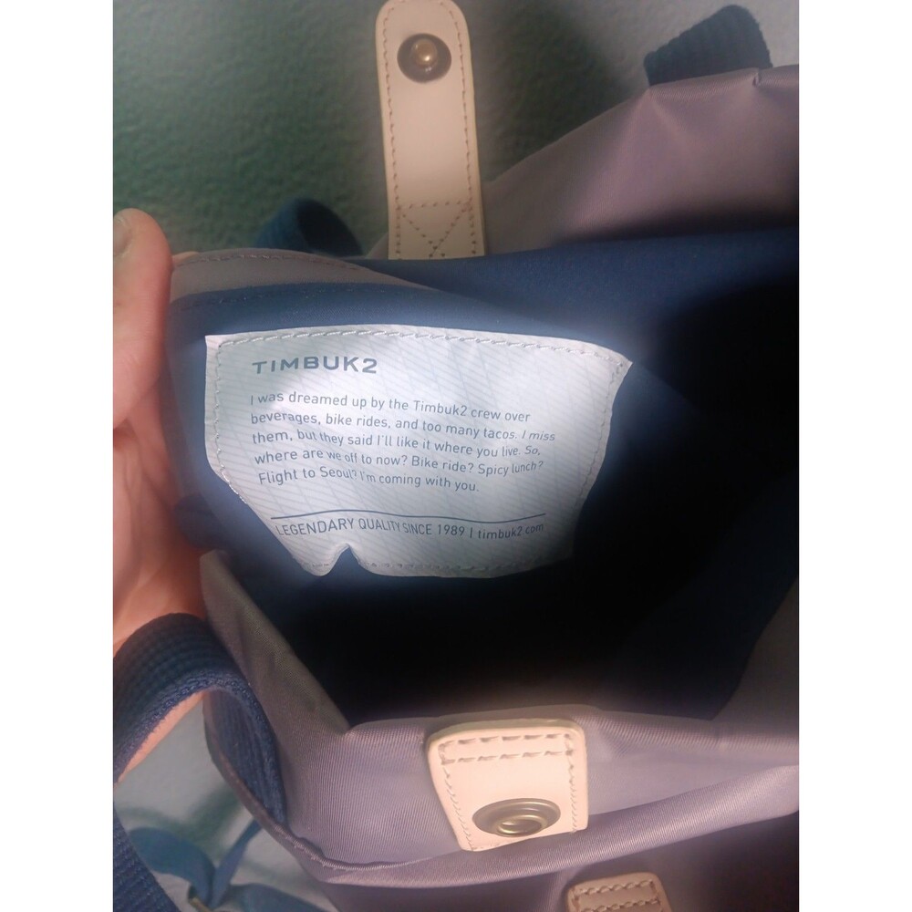 Timbuk2 Alamo Convertible Nylon Backpack Tote Blue Gray Color Block- EUC - Picture 6 of 11